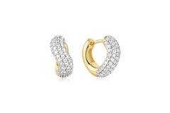  Fairy Dust - Oorringen - Zilver / 14kt GP - Zirkonia